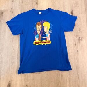 Vintage Style Beavis and Butt-Head USA Fireworks Tee- Delta Pro Weight -2000s